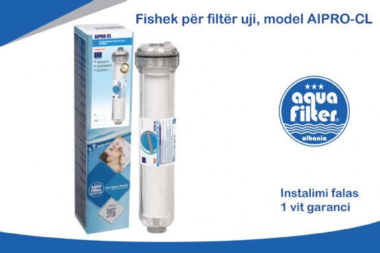 Fishek për filtër uji, model AIPRO-CL nga Aqua Filter Albania, Filtra uji per industri, Filtra uji me filetim, Filter uji per Gjelltore, Aparat per uje, Filter uji per Restorante